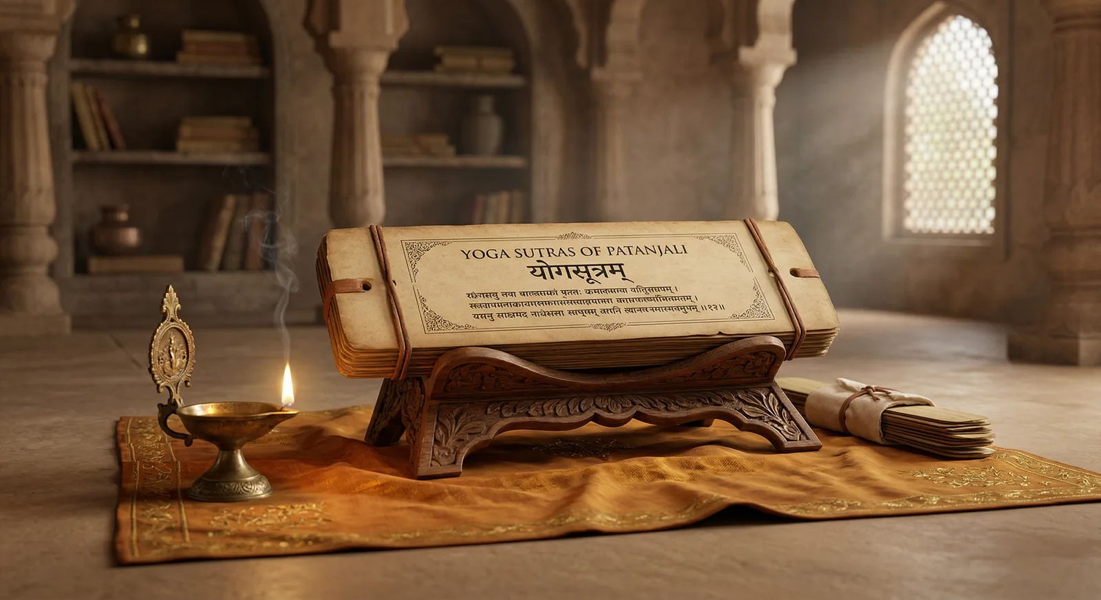 Yoga Sutras — The classical yoga text on mind, discipline, meditation, and liberation through inner stillness