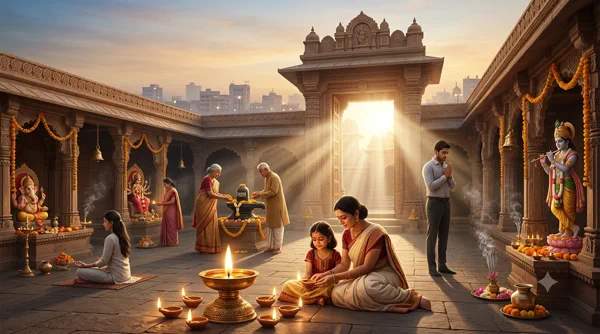 Do Hindus Worship 33 Crore Gods — Does Hinduism really have 33 crore gods? Discover the 33 Vedic devas, Brahman, Ishvara, and why Hindus approach one divine reality through many sacred forms.